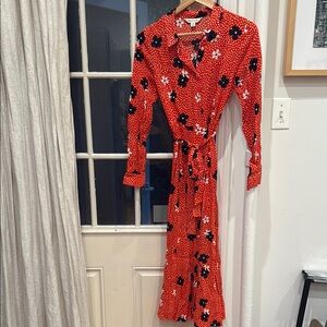 Whistles viscose button down dress